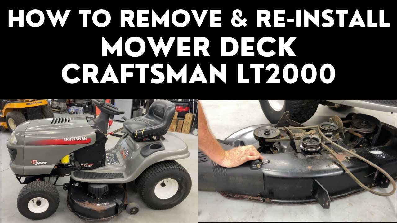 craftsman lt2000 mower deck parts diagram