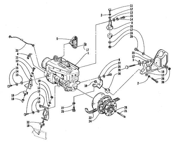 snowmobile engine parts diagram