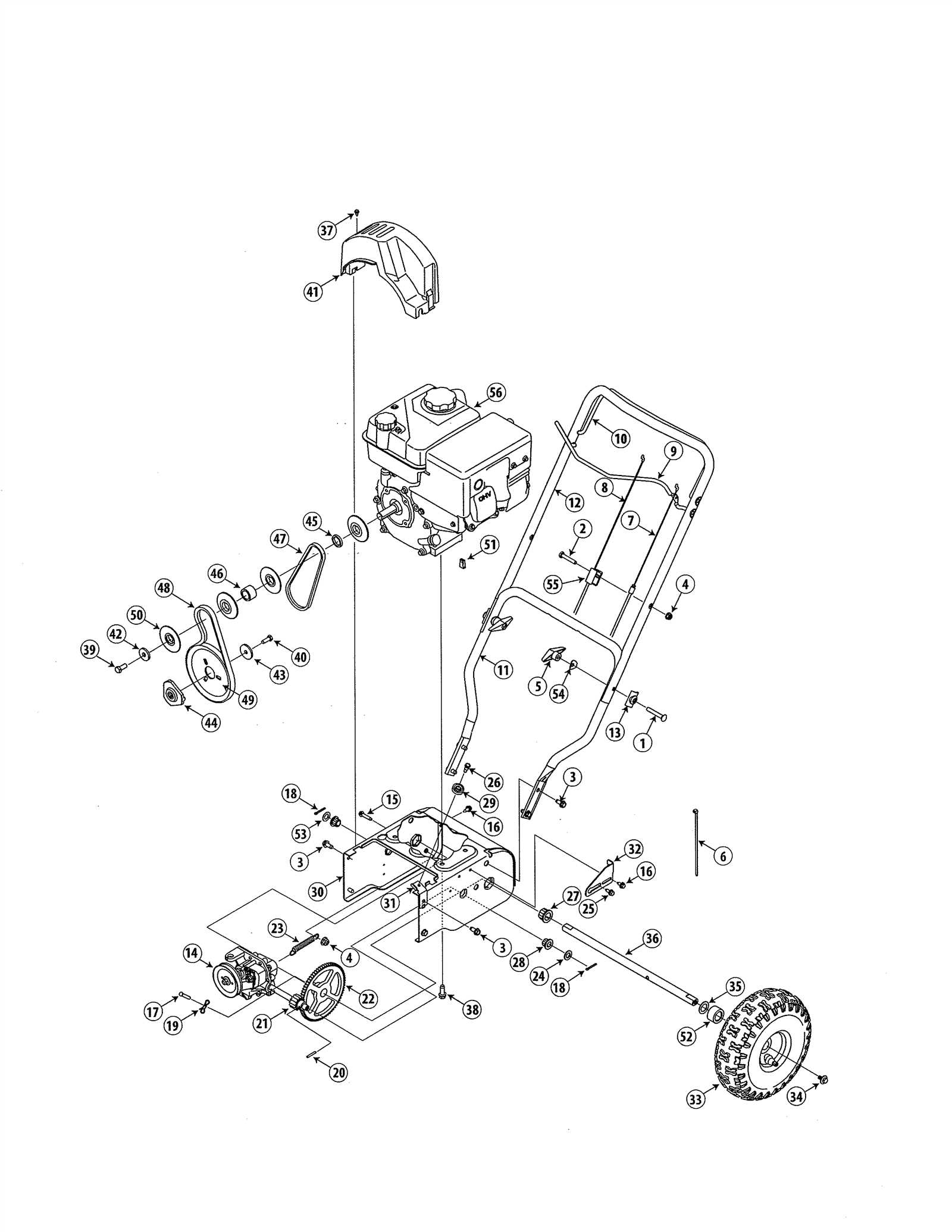 yard king snowblower parts diagram