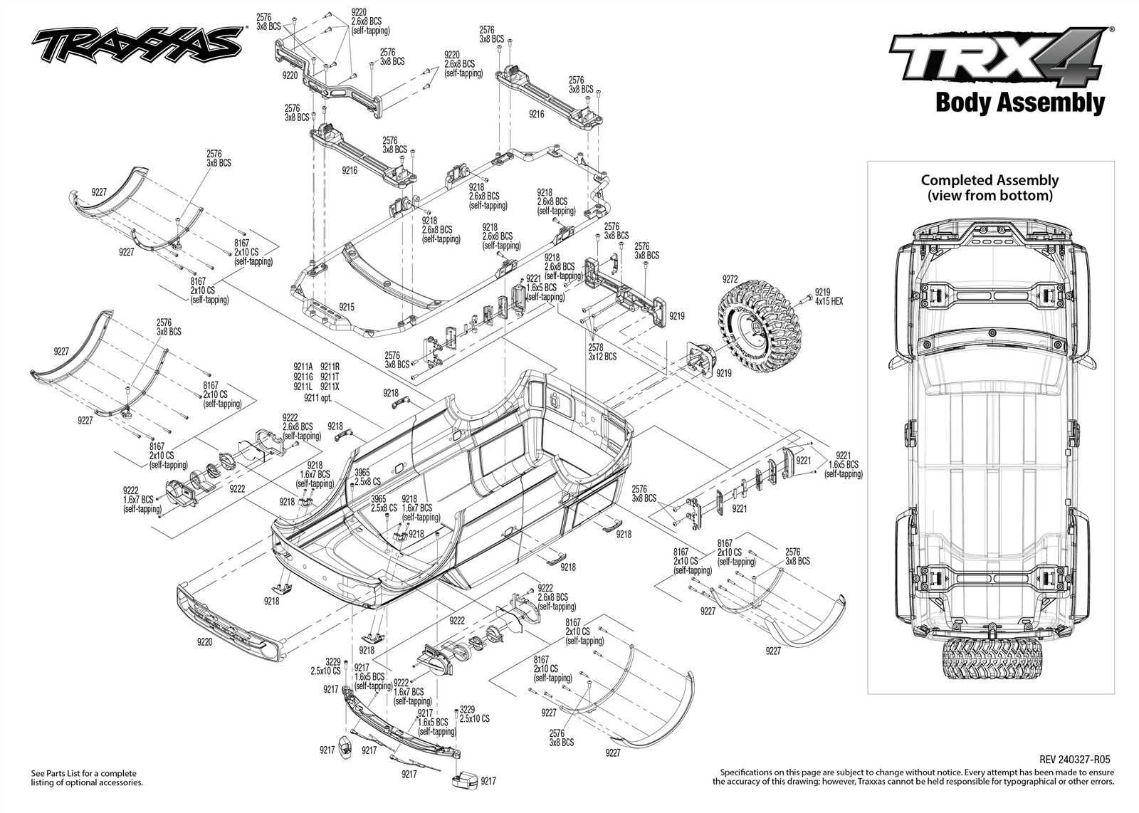 traxxas trx4 parts diagram