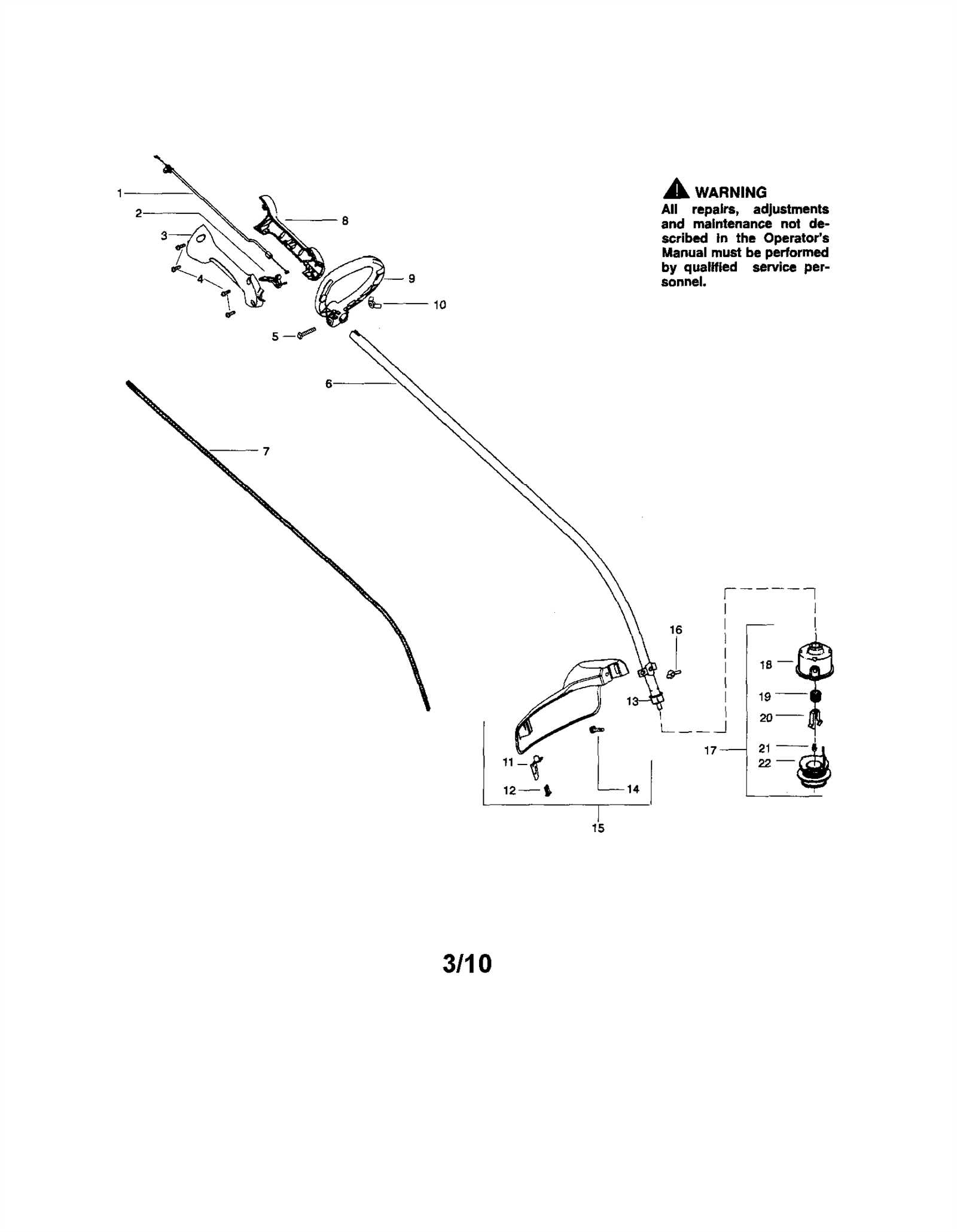 weedeater parts diagram