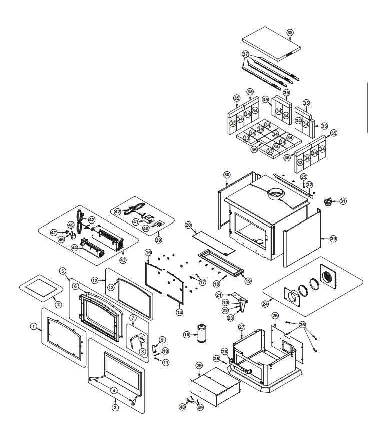 pellet stove parts diagram