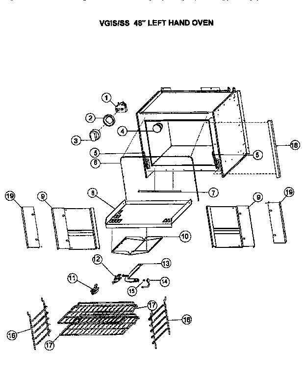 viking stove parts diagram