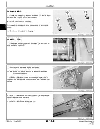 john deere 1209 haybine parts diagram