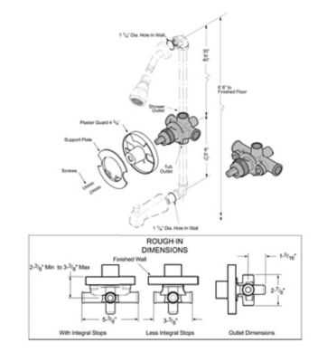 pfister shower faucet parts diagram