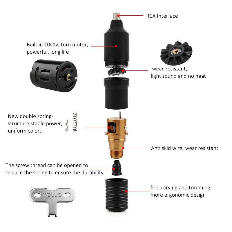 rotary tattoo machine parts diagram