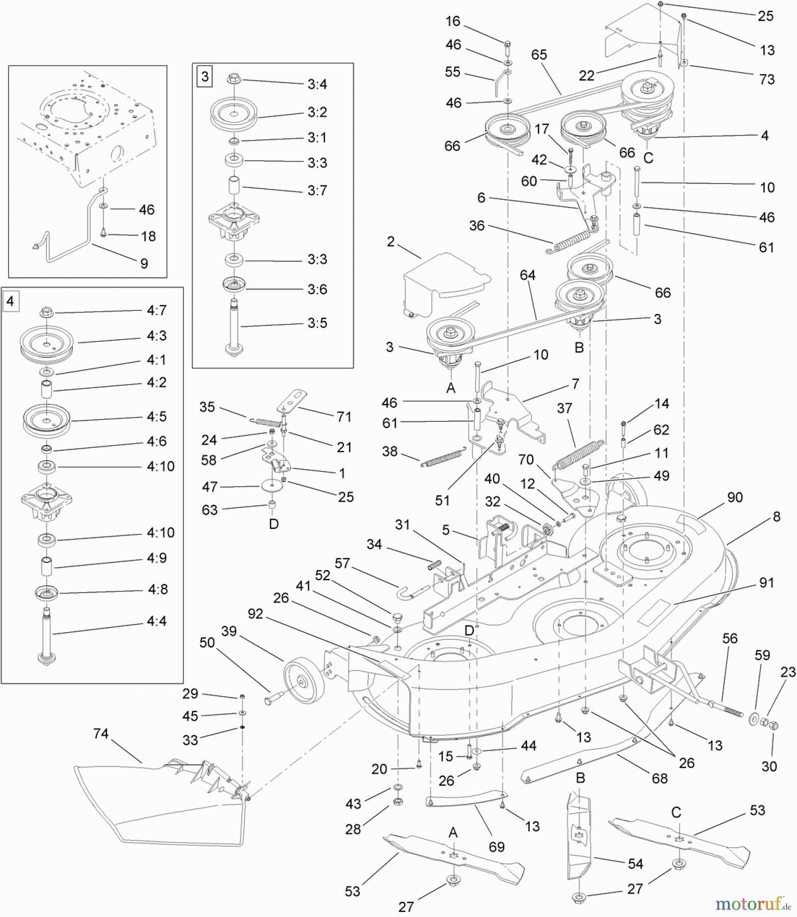 craftsman 46 riding mower parts diagram