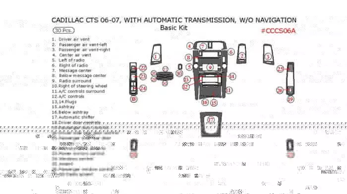 2006 cadillac cts parts diagram