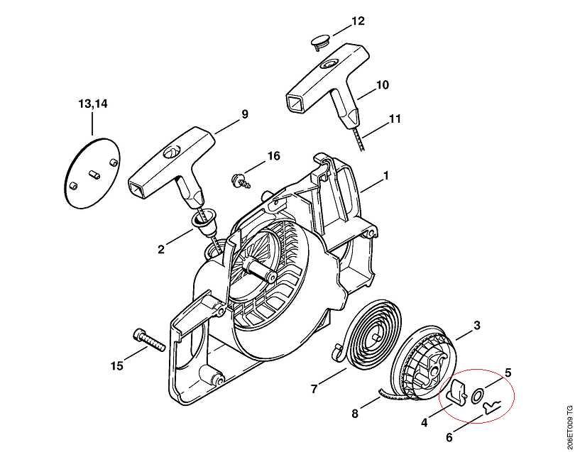 stihl 036 chainsaw parts diagram