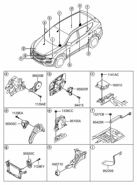 hyundai santa fe parts diagram