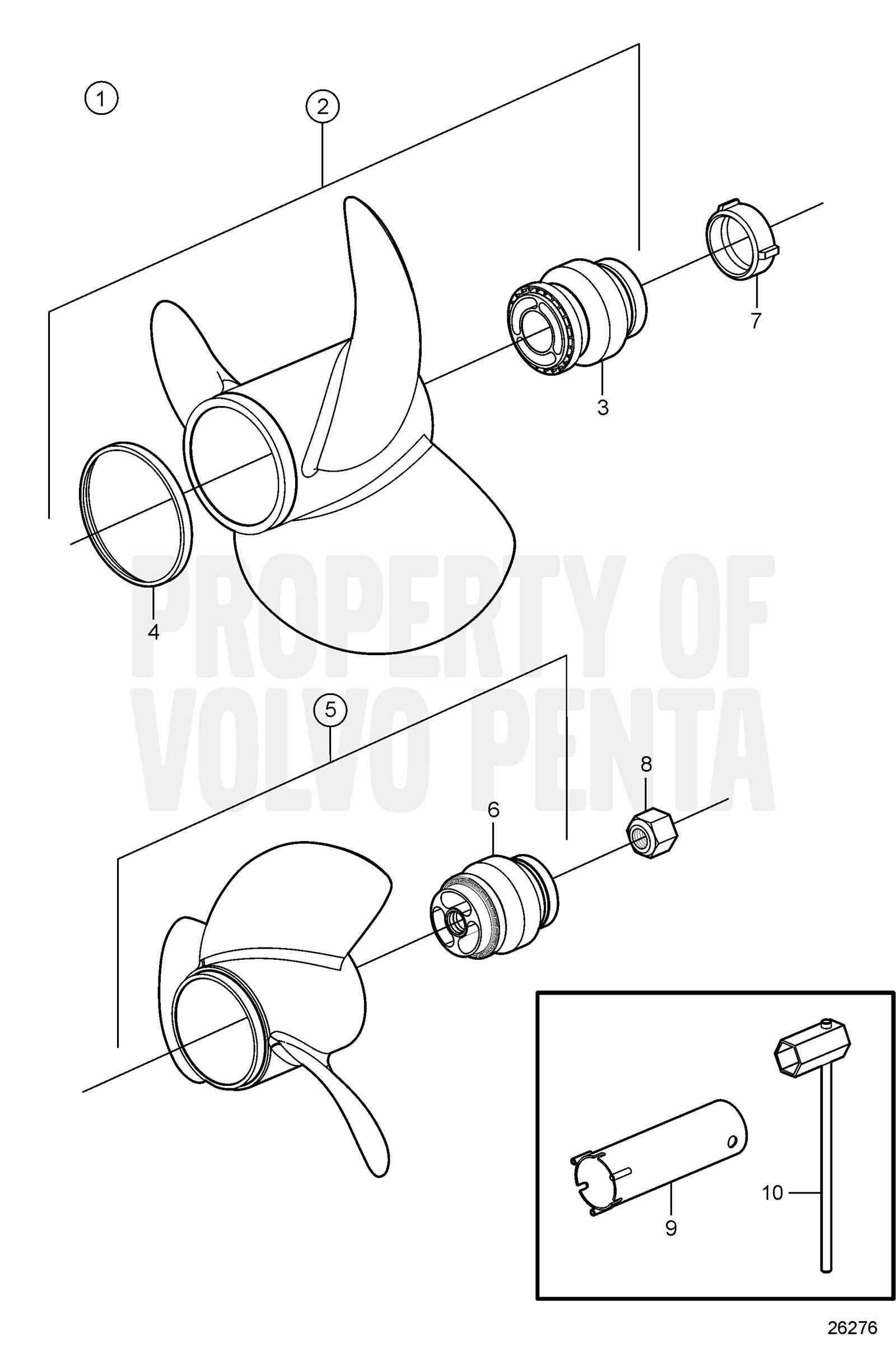 volvo penta duo prop parts diagram