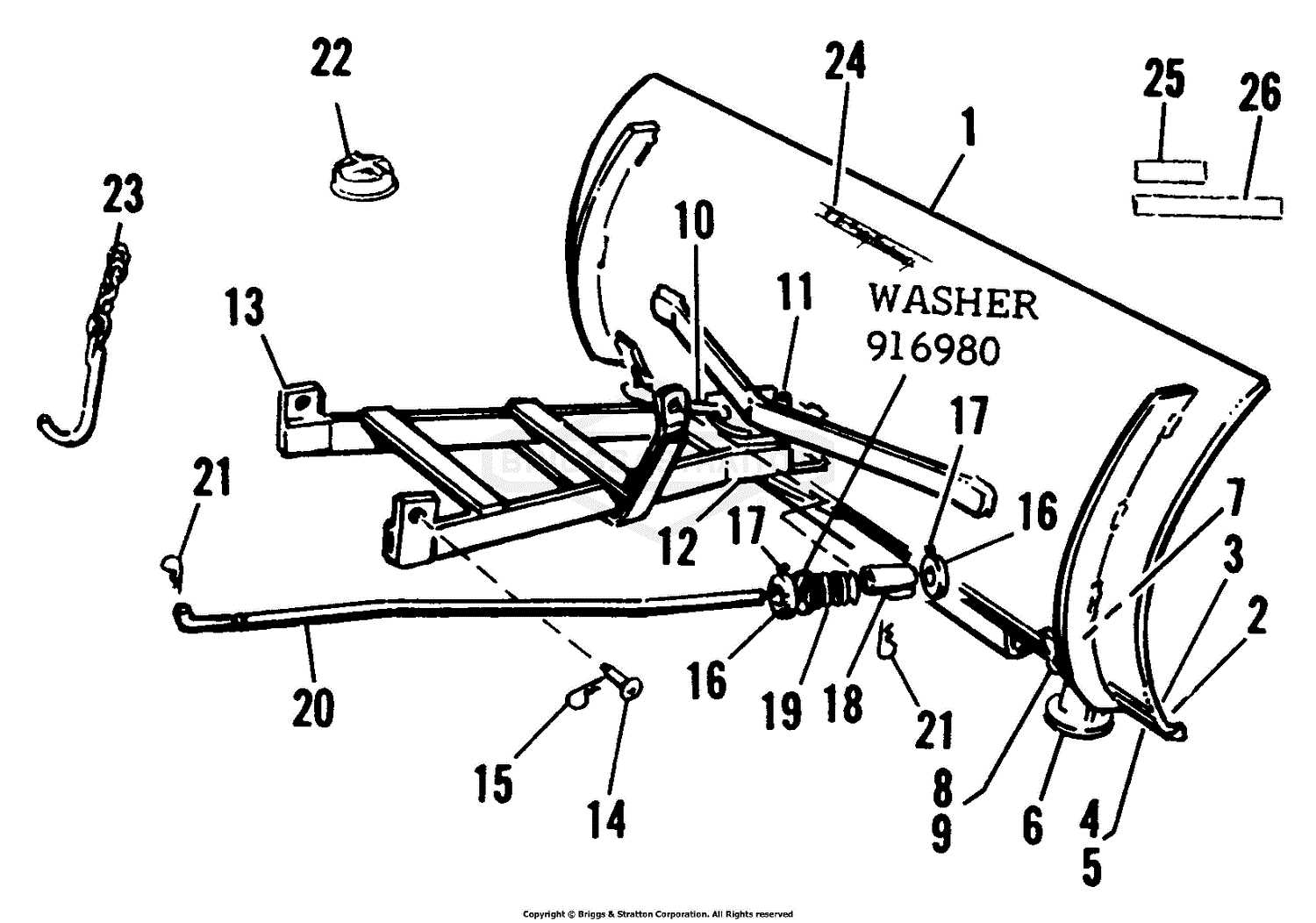 john deere 46 snow blade parts diagram