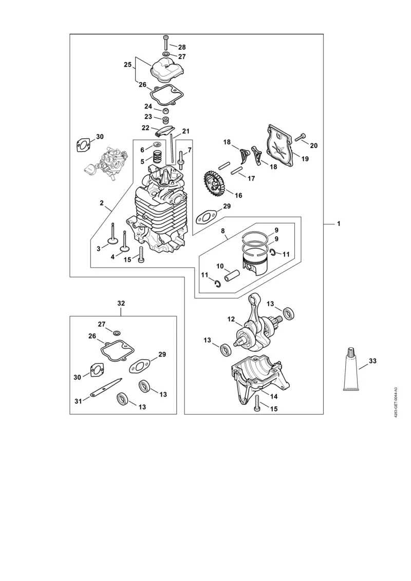 stihl br 800 x magnum parts diagram