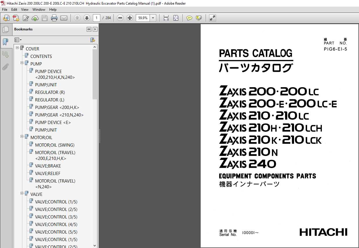 hitachi excavator parts diagram