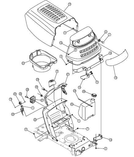 mtd riding mower parts diagram