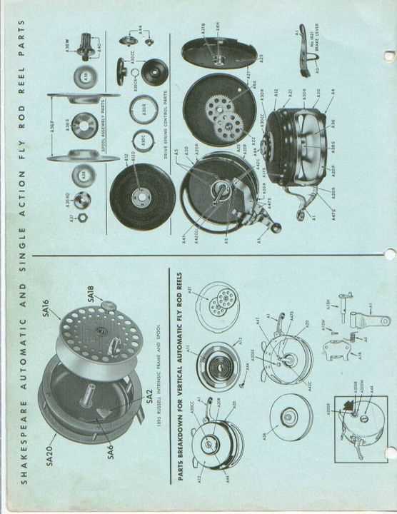 shakespeare fishing reel parts diagram