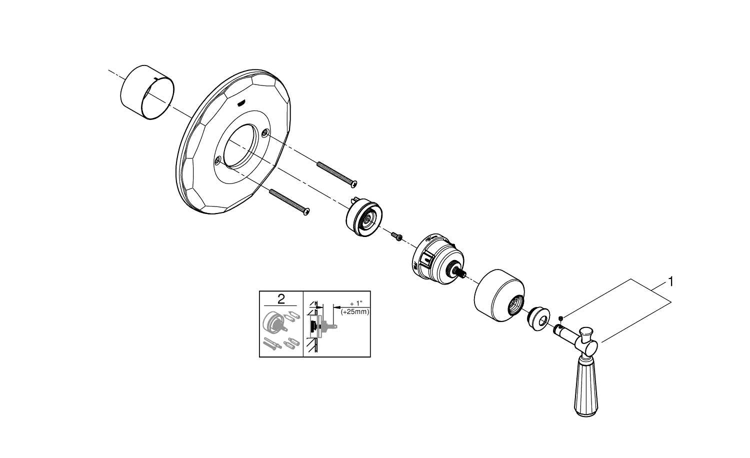 moen single handle shower faucet parts diagram