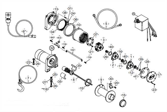 polaris 2500 winch parts diagram