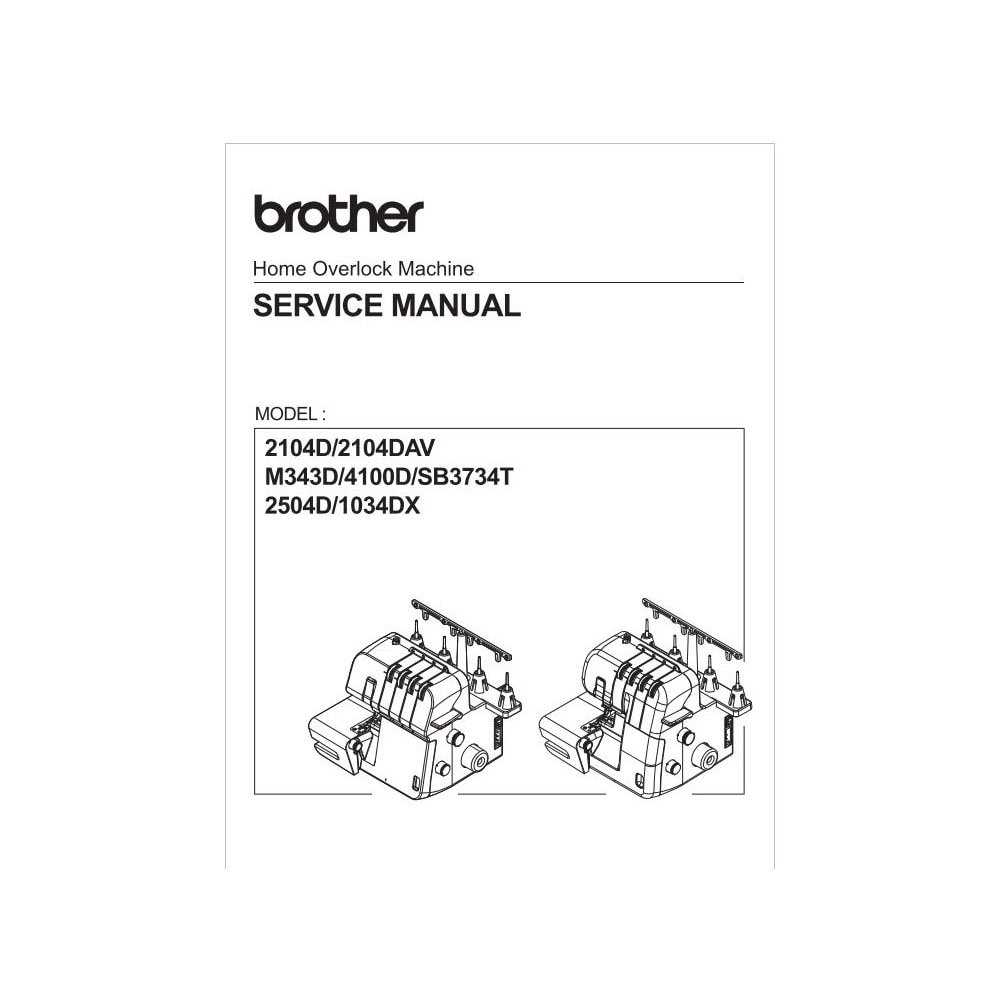 brother serger 1034d parts diagram