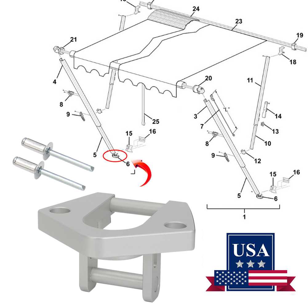 dometic sunchaser awning parts diagram