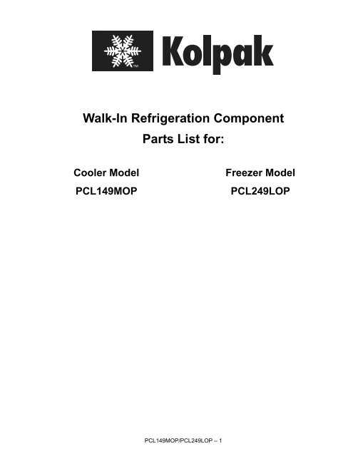 walk in cooler parts diagram