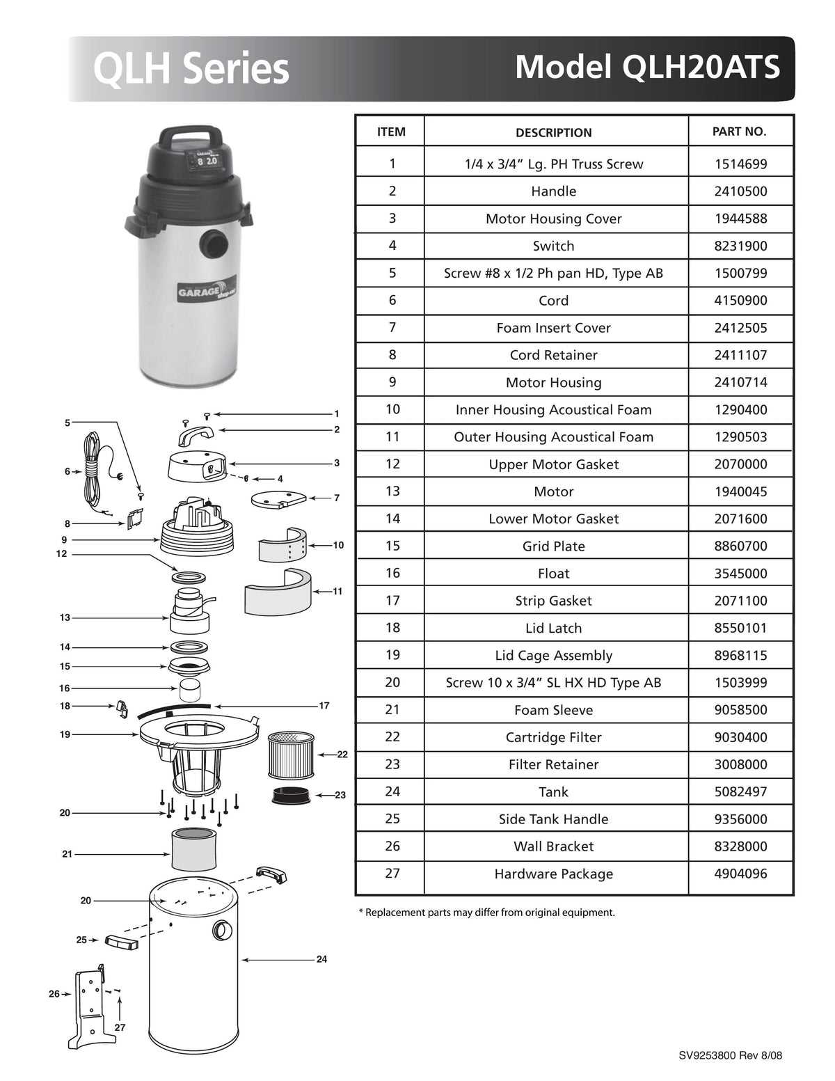 wall parts diagram