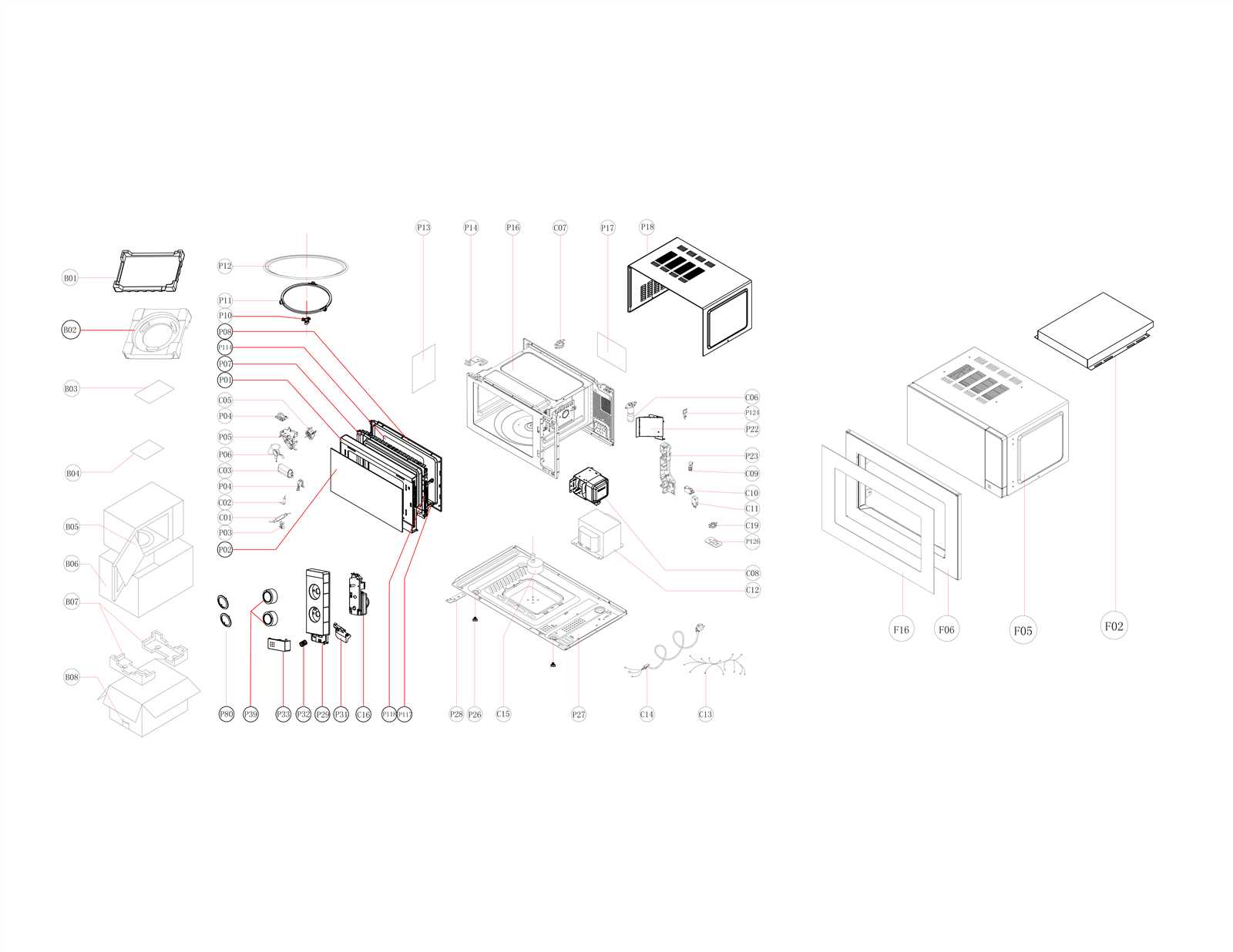 kenmore elite microwave parts diagram