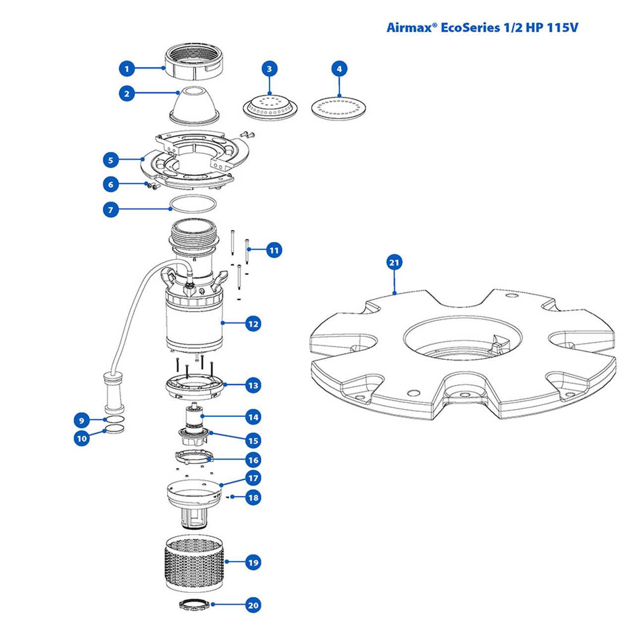 water fountain parts diagram