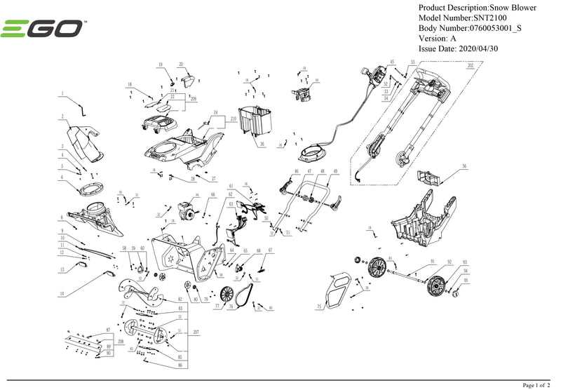 white snowblower parts diagram