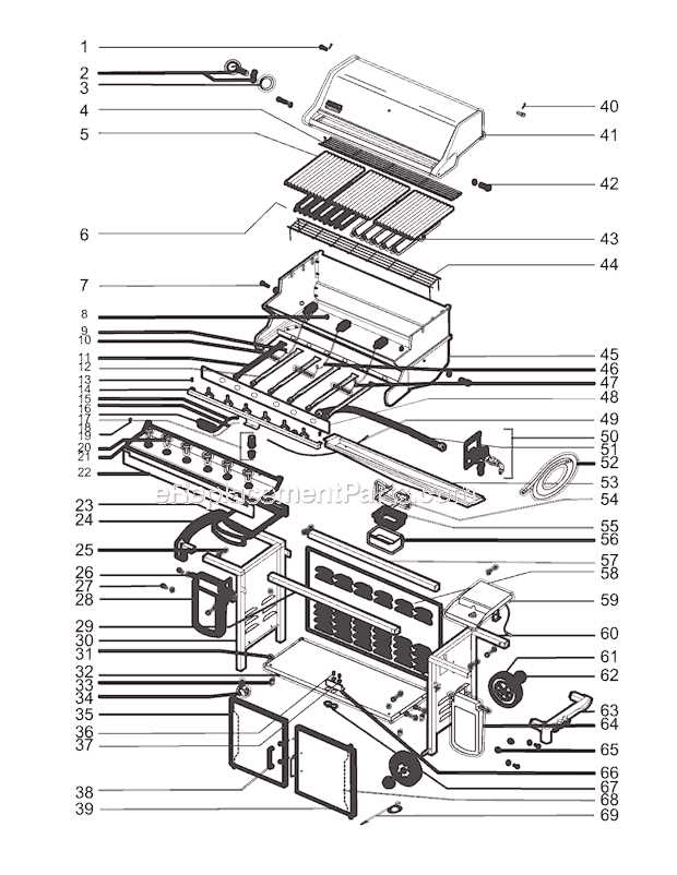 weber gas grill parts diagram