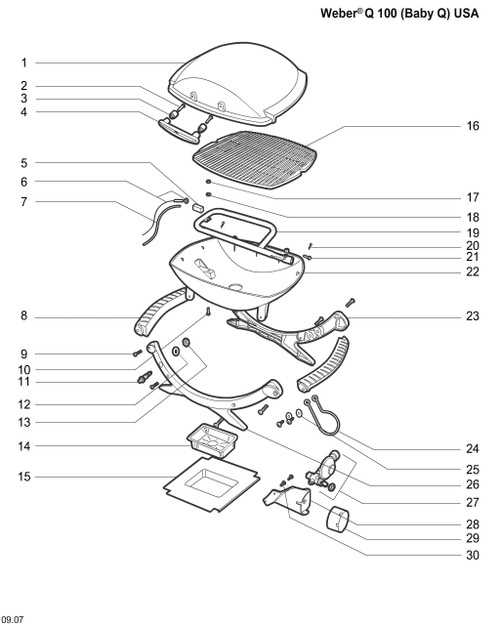 weber genesis s 310 parts diagram