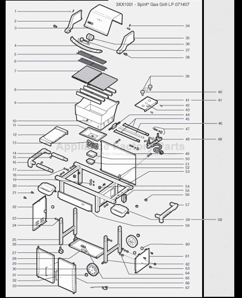 weber grill parts diagram