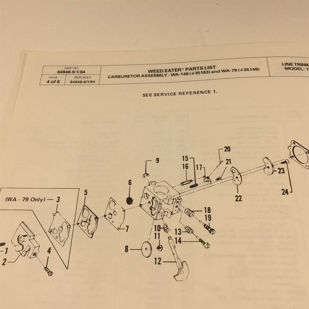 weedeater fl1500 parts diagram