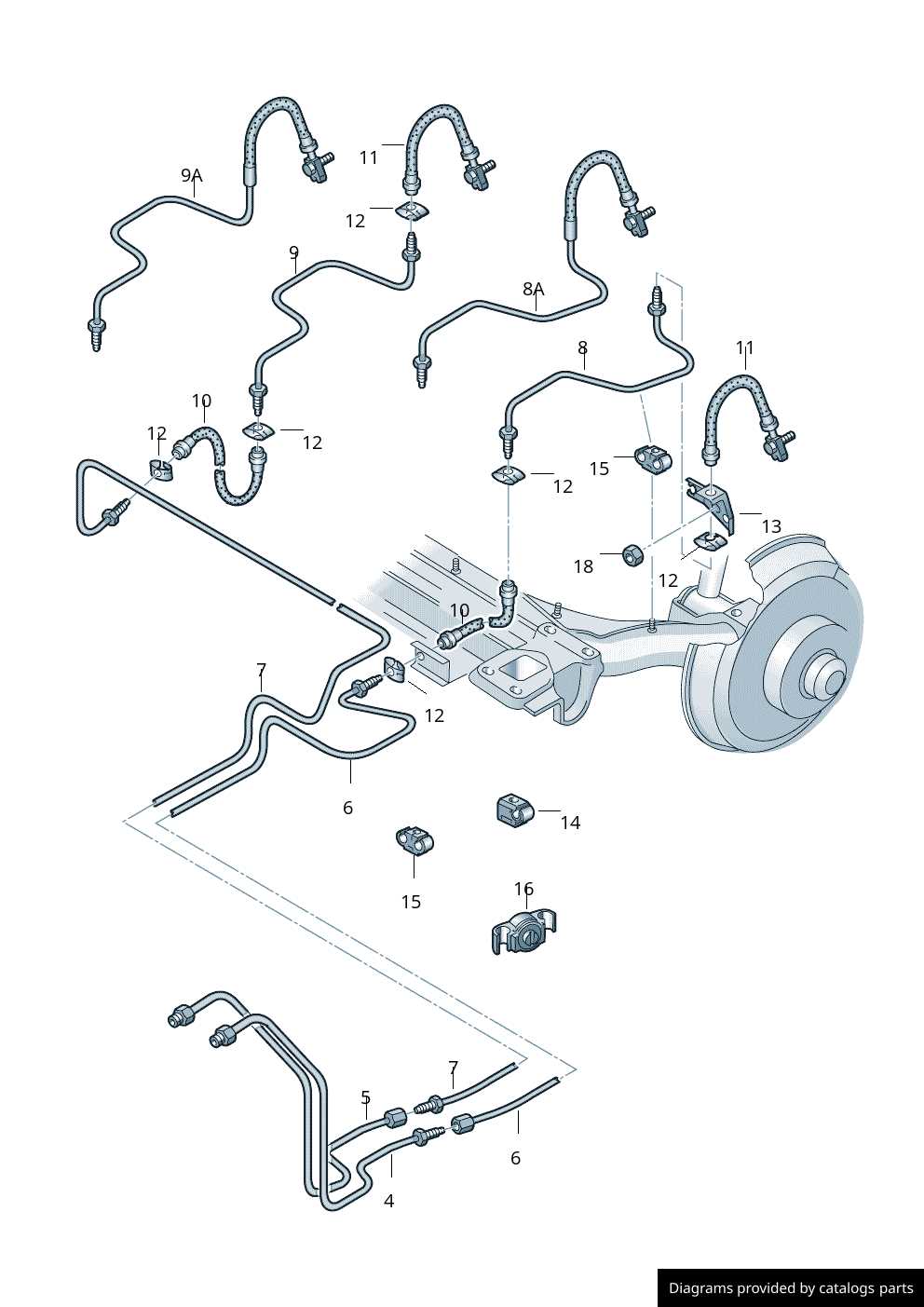 brake line parts diagram