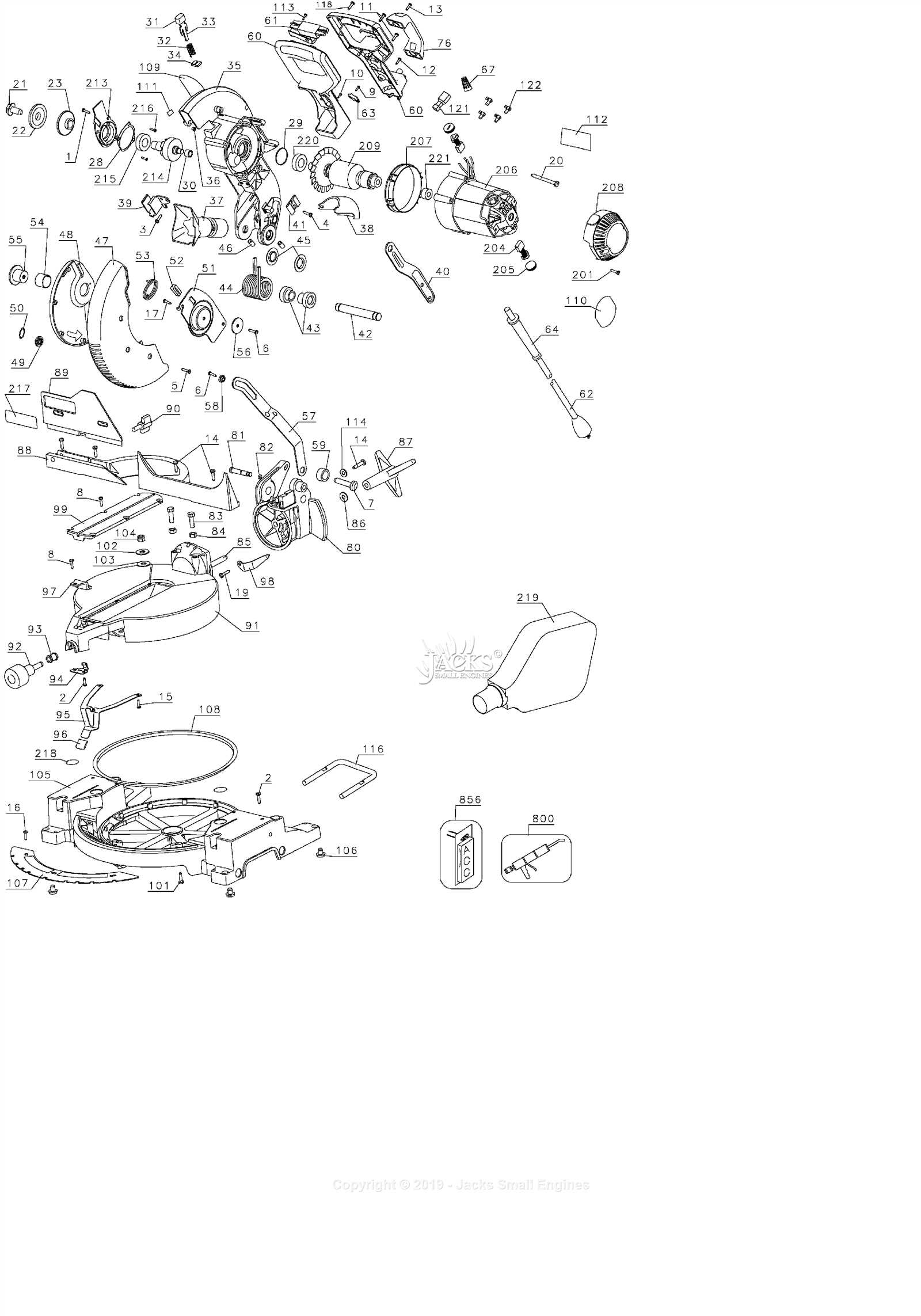 dewalt dws709 parts diagram