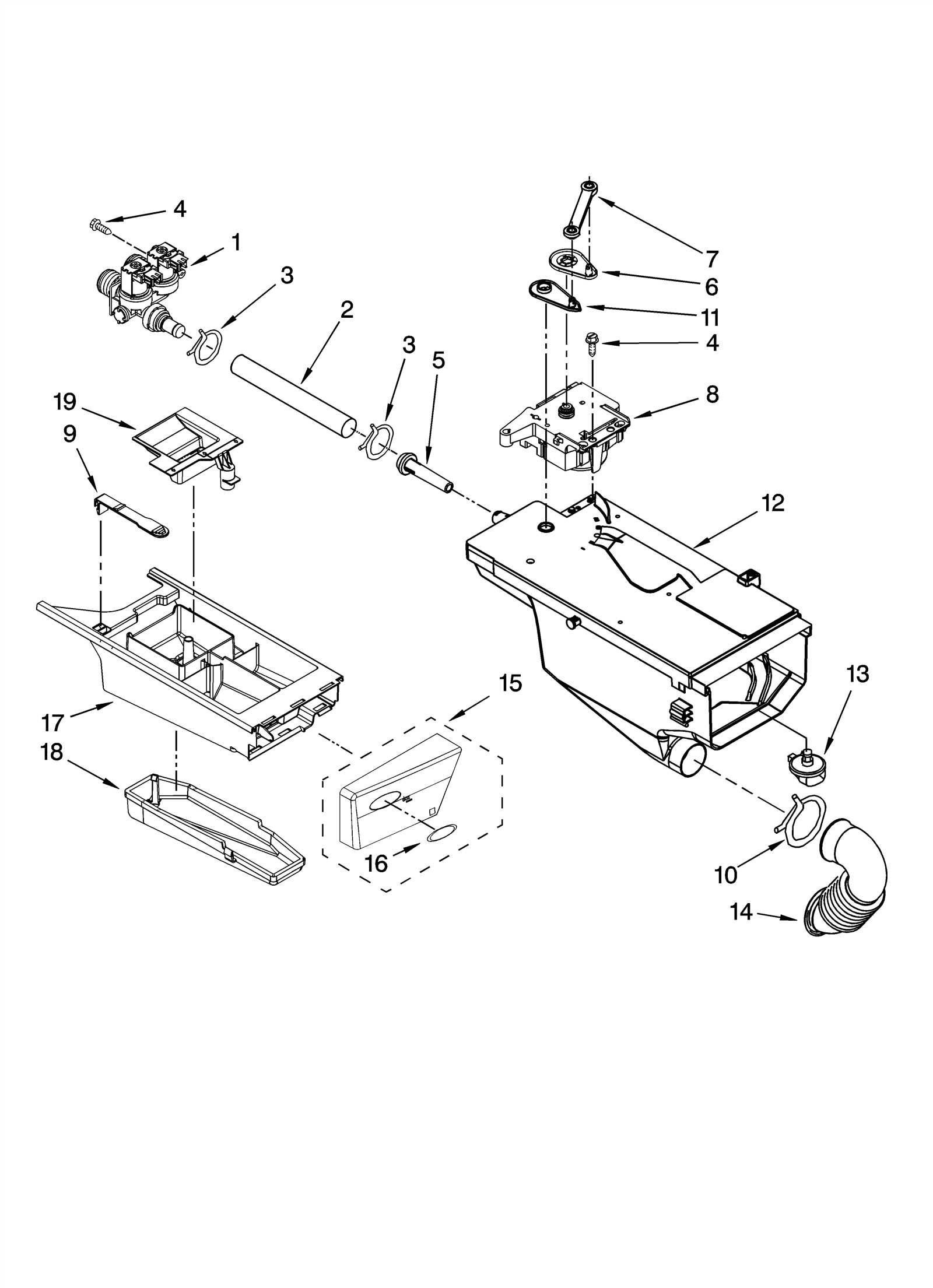 whirlpool estate washer parts diagram