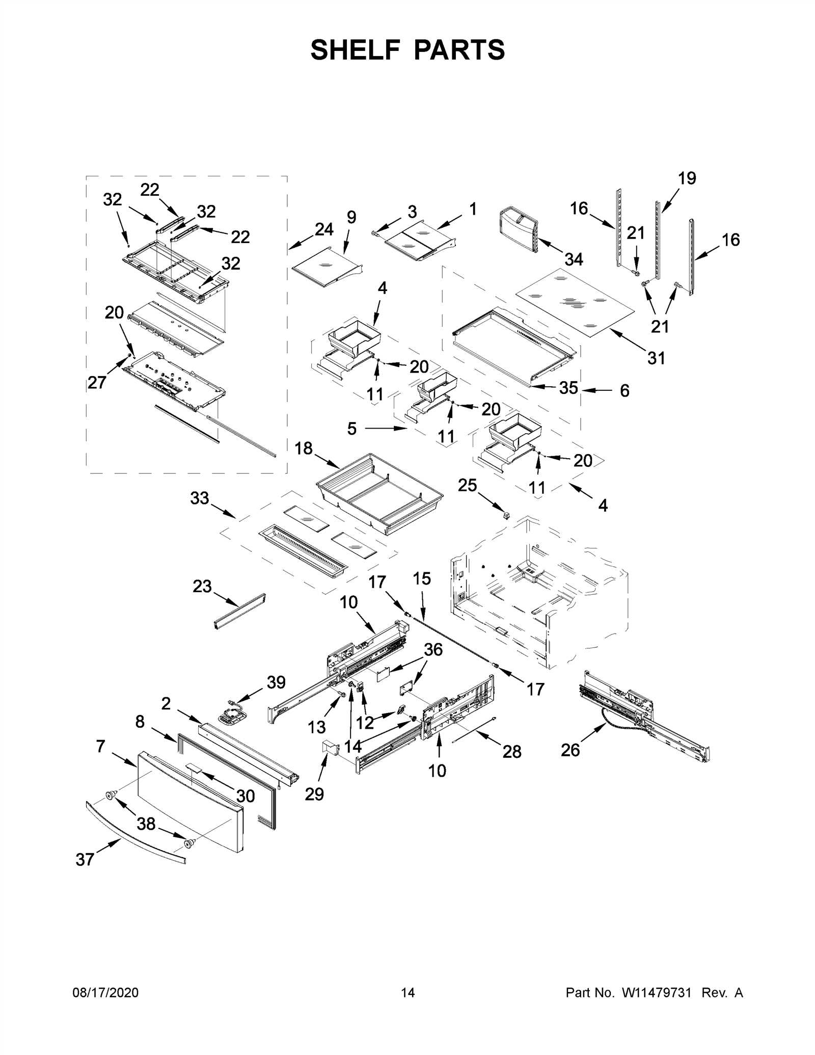 whirlpool freezer parts diagram