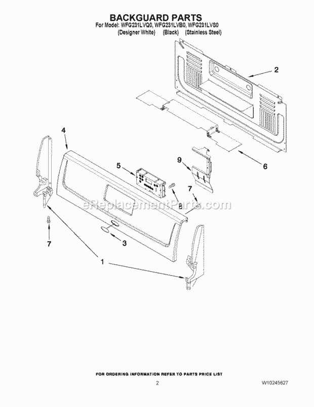 whirlpool gas range parts diagram