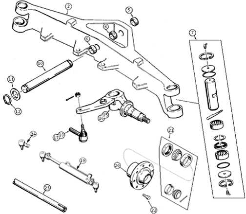 front axle parts diagram