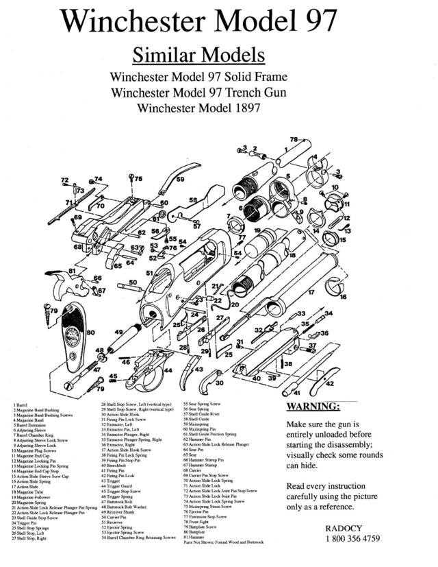 winchester 1897 parts diagram