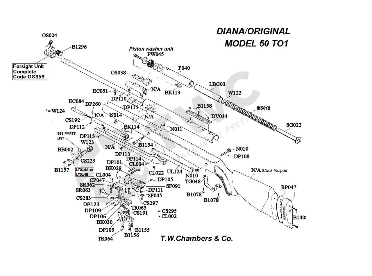 winchester model 50 parts diagram