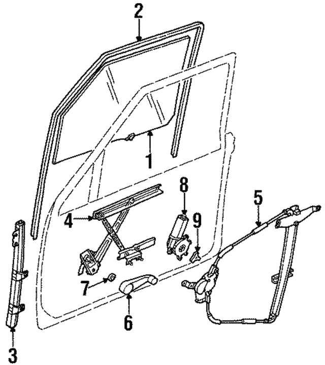 window regulator parts diagram