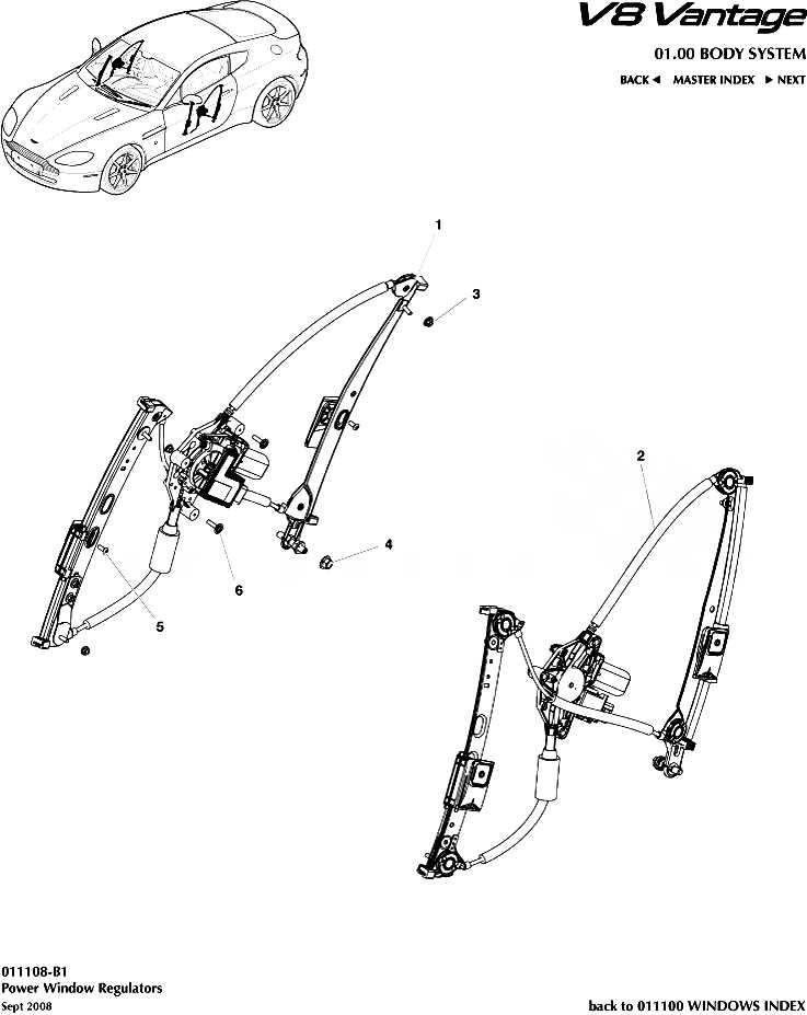 window regulator parts diagram