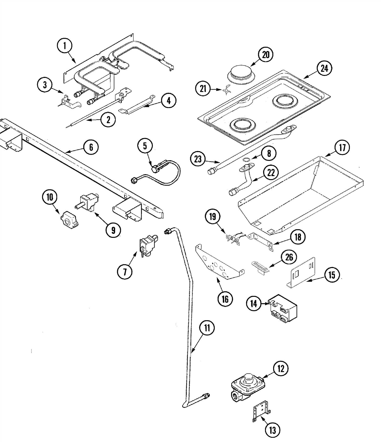 wolf gas range parts diagram