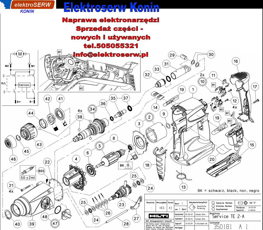 hilti te 70 atc parts diagram