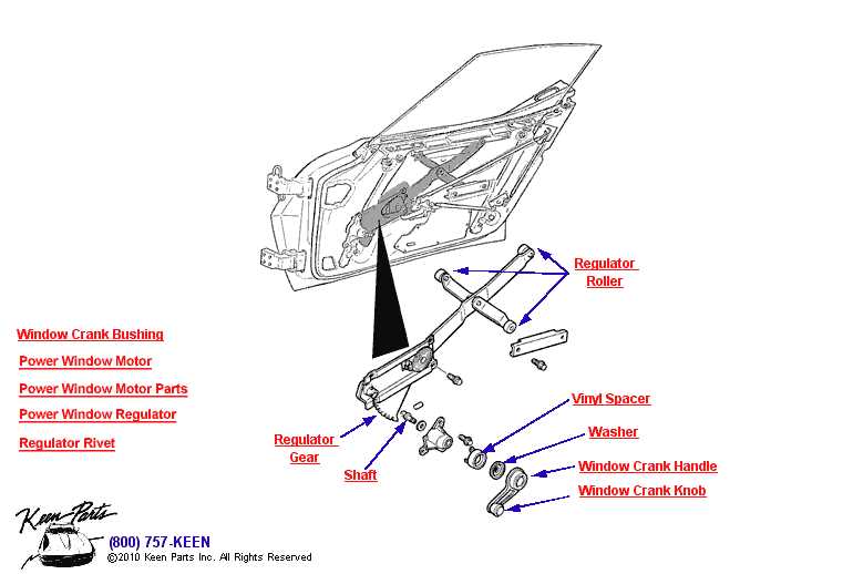 window regulator parts diagram