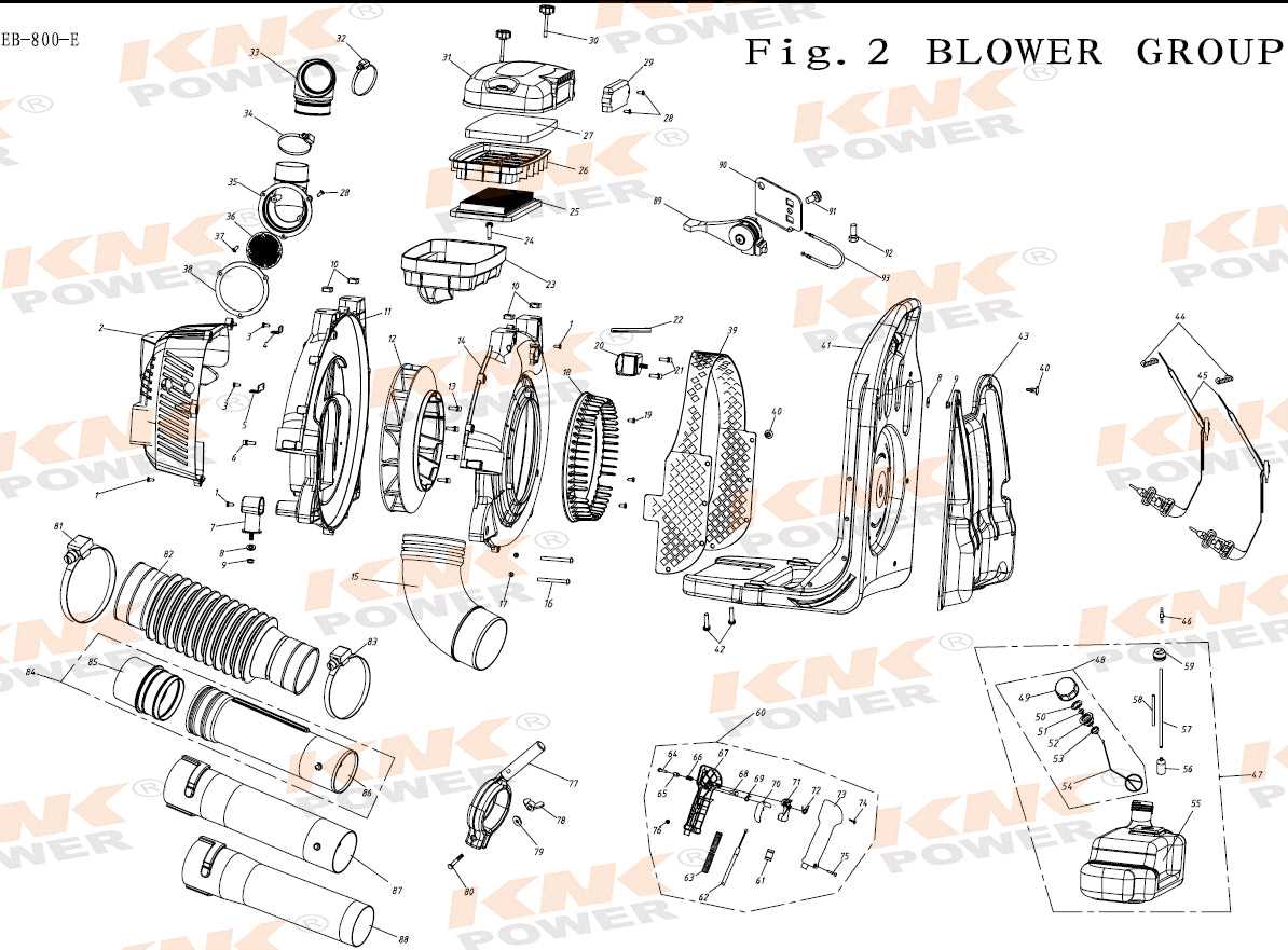 stihl br600 leaf blower parts diagram