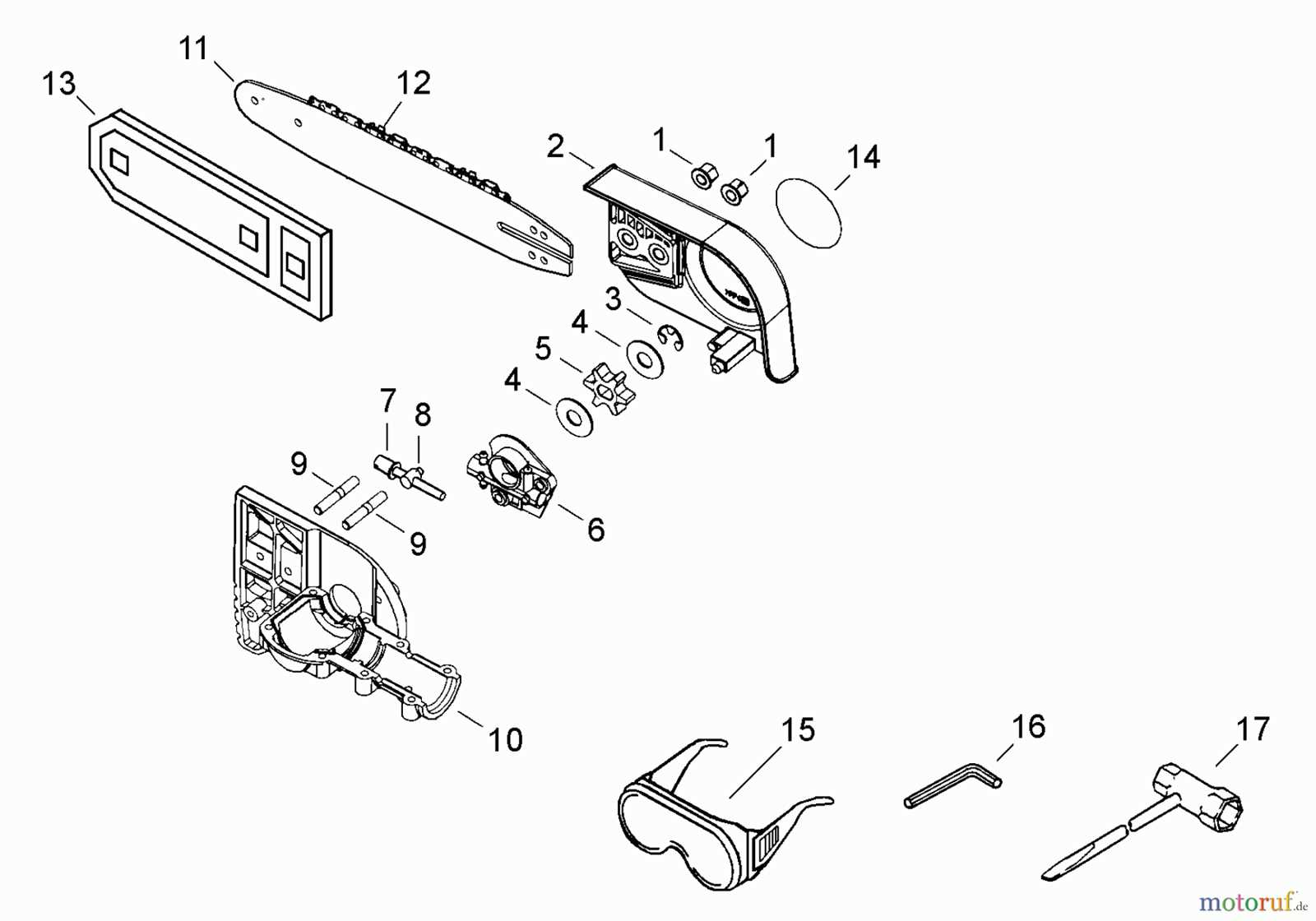 echo pole saw parts diagram