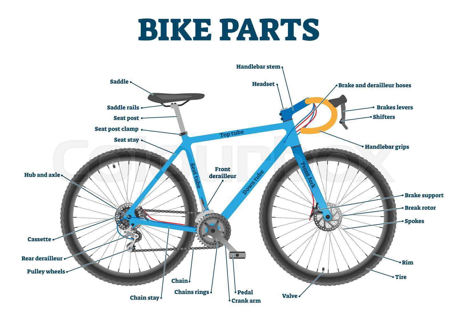 bicycle wheel parts diagram