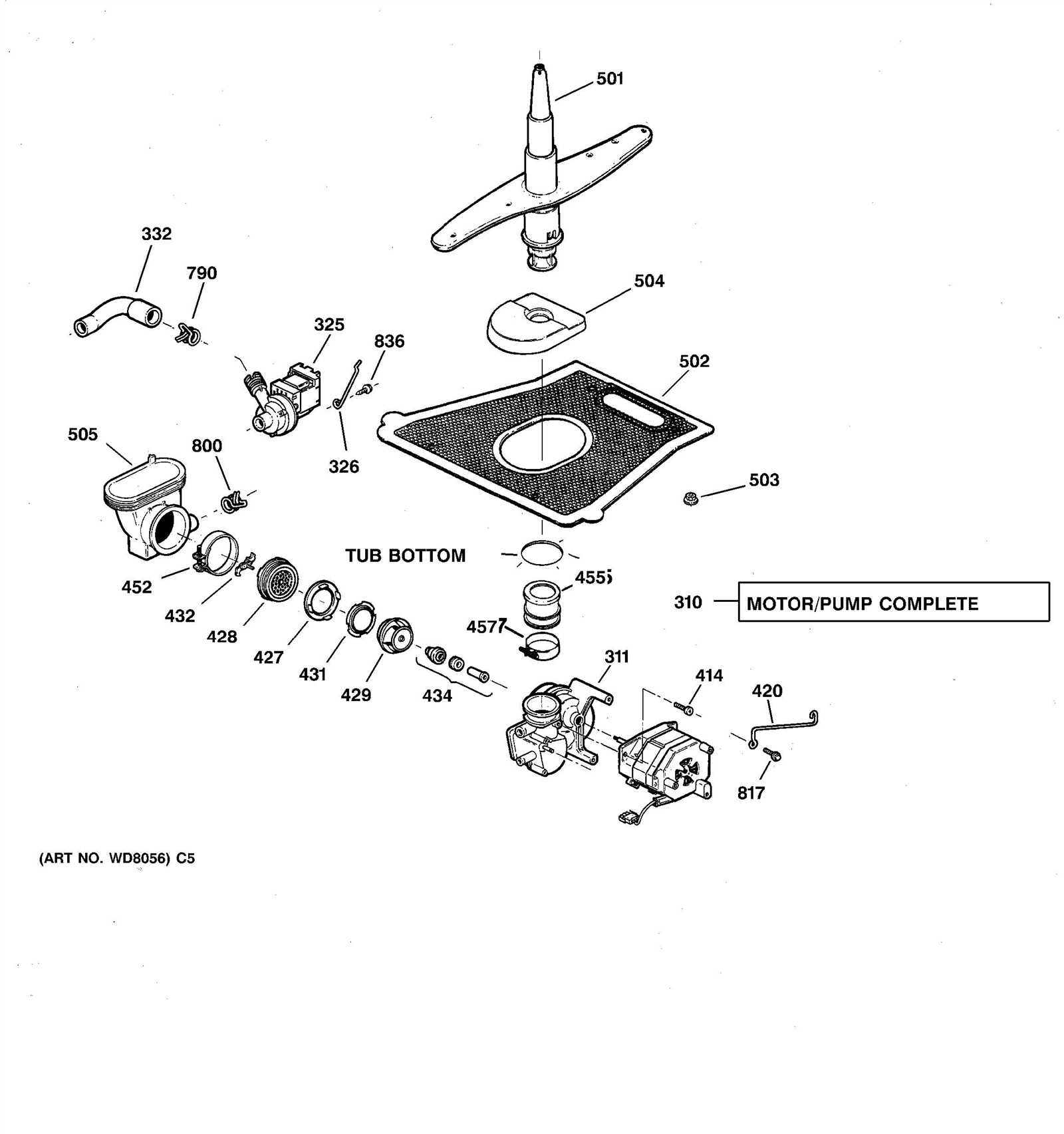 ge profile dishwasher parts diagram